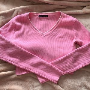 Pink Cropped Sweater